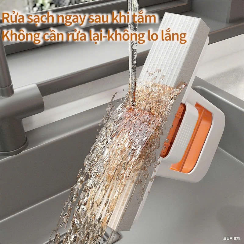 Cây Lau Bàn Bếp Tự Vắt Thông Minh Mini GẤP GỌN Cây Lau Tự Vắt GẤP GỌN MINI, Bọt Biển Siêu Thấm Hút Đa Năng