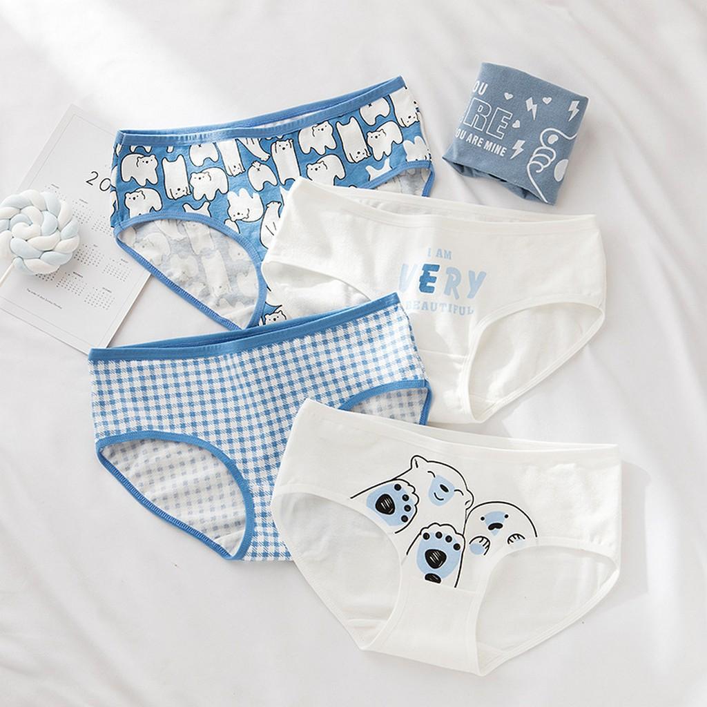 SET 5 Quần Lót Cotton Nâng Mông Thông Hơi Hoạ Tiết Dễ Thương