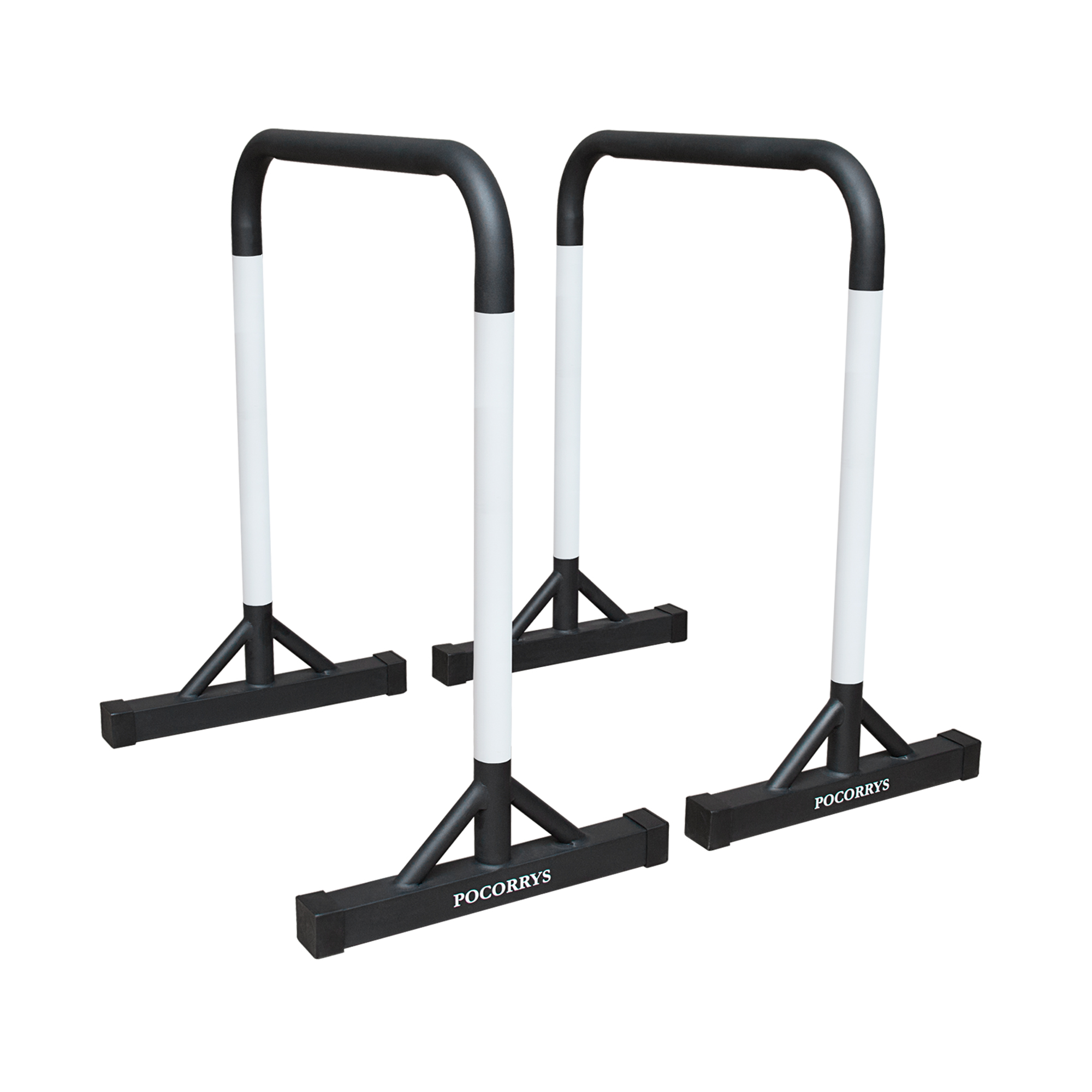 Xà kép Parallettes Dip cao 90cm, Pocorrys PAD-06, Màu đen trắng