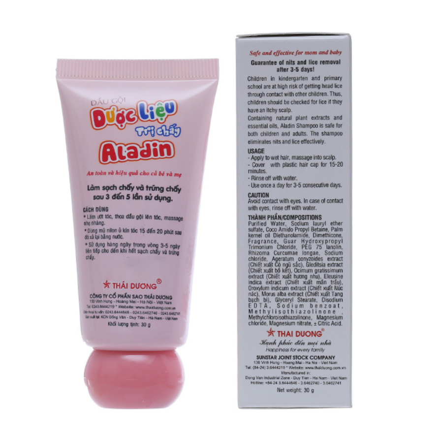Dầu Gội Dược Liệu Hỗ Trợ Trị Chấy Aladin