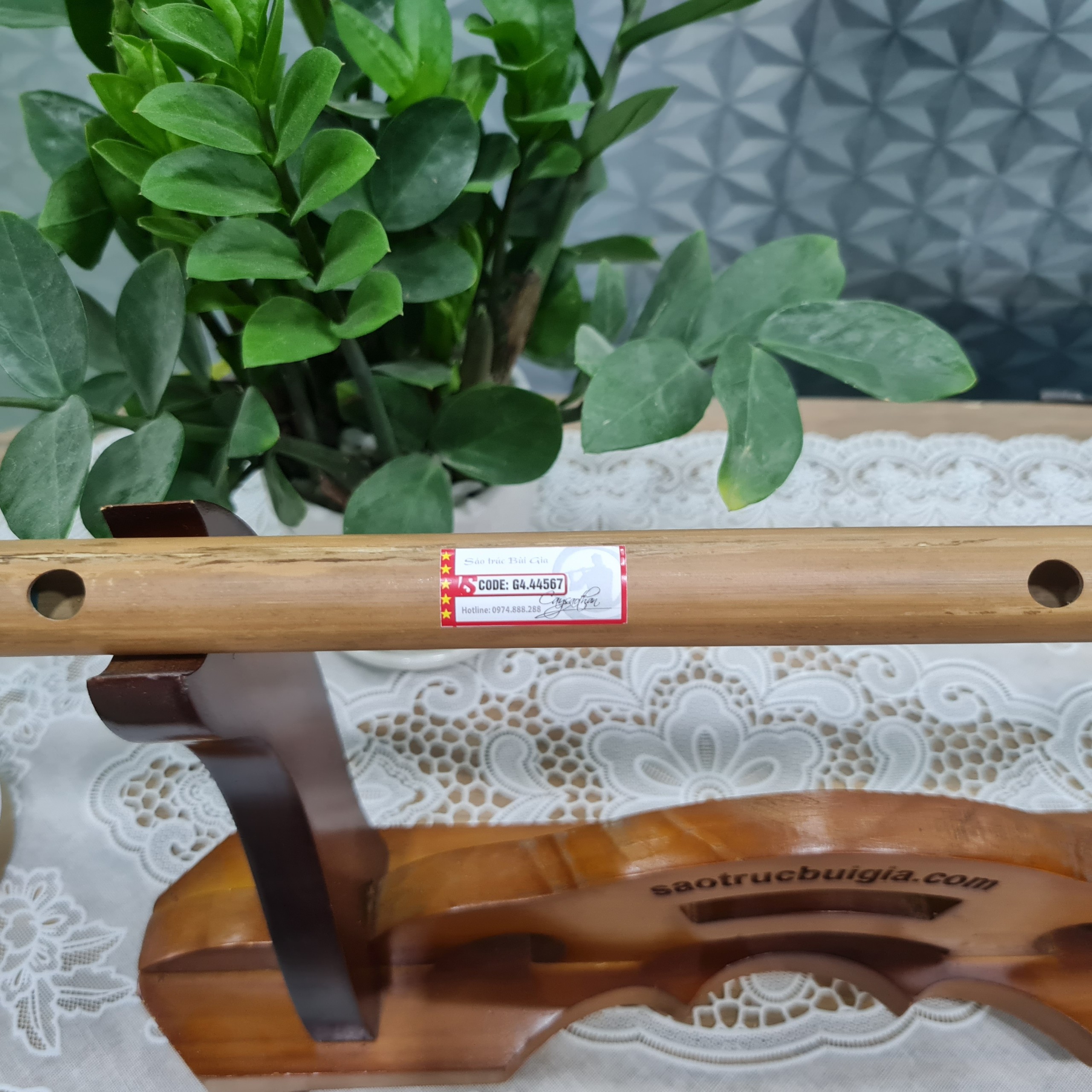 Sáo Trúc VS5 Tone Son Trầm Nứa Bắc - Sáo Trúc Bùi Gia