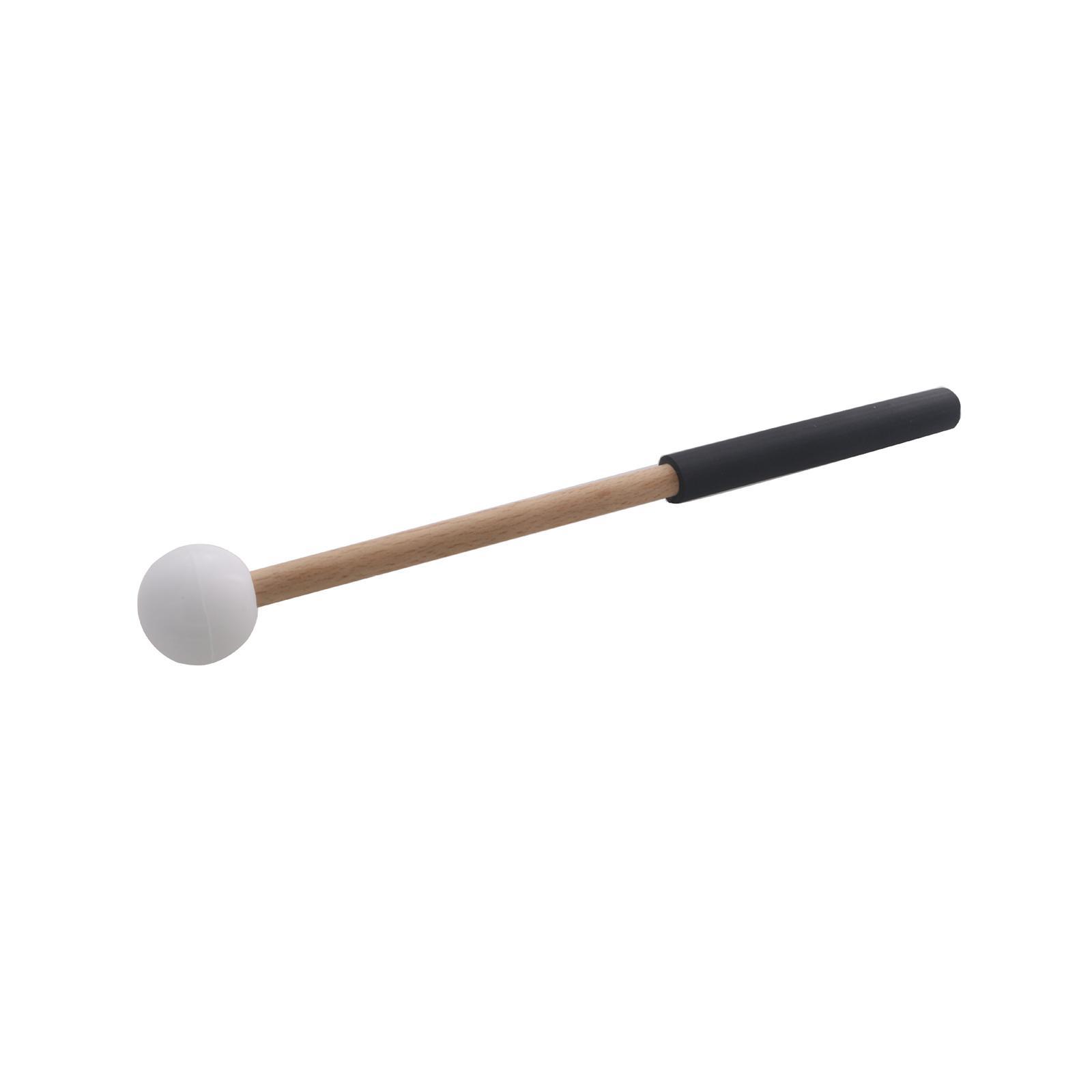 2x Rubber Mallet Percussion 8.6inch with Wood Handle Drum Mallet for Yoga Music Education Stage