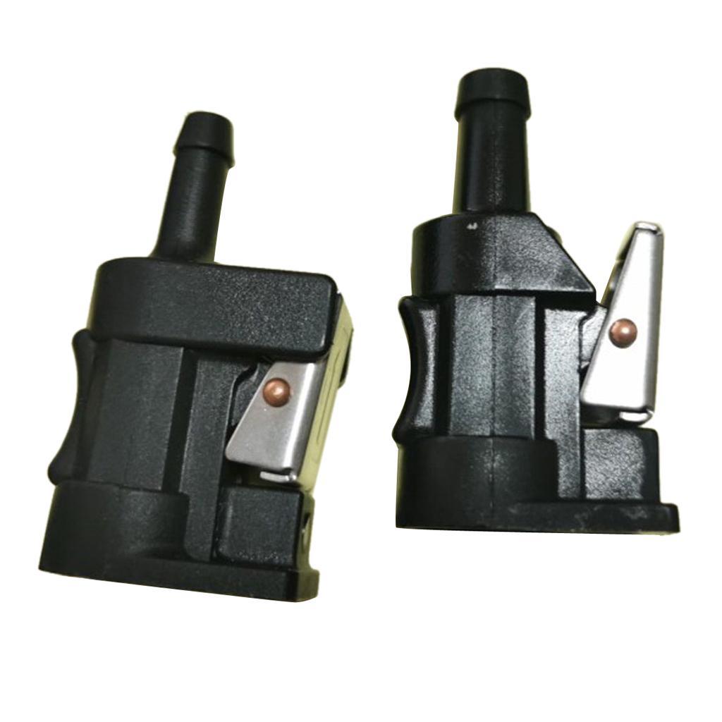 PAIR FUEL LINE CONNECTOR RESIN FEMALE 8mm HOSE for  OUTBOARD