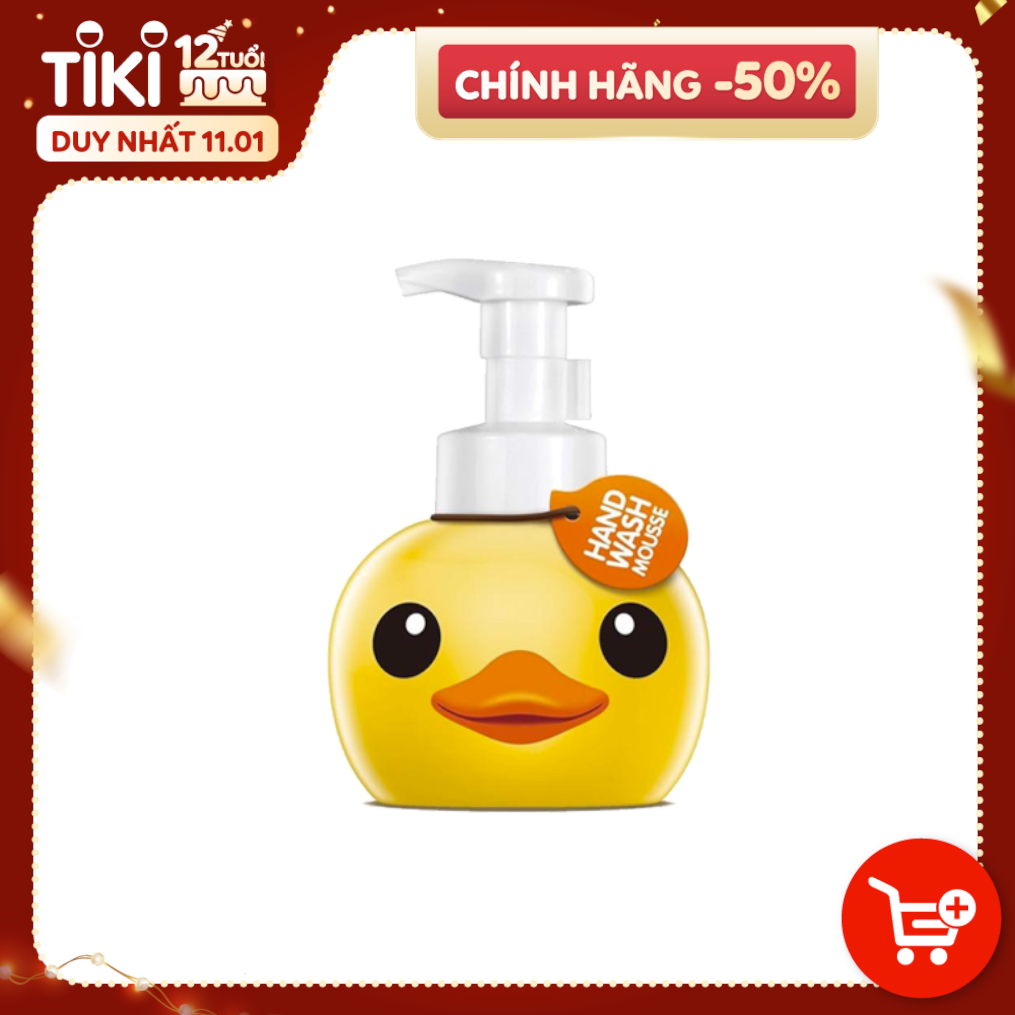 Bọt rửa tay KHÁNG KHUẨN cho bé Rubber Duck 400ml