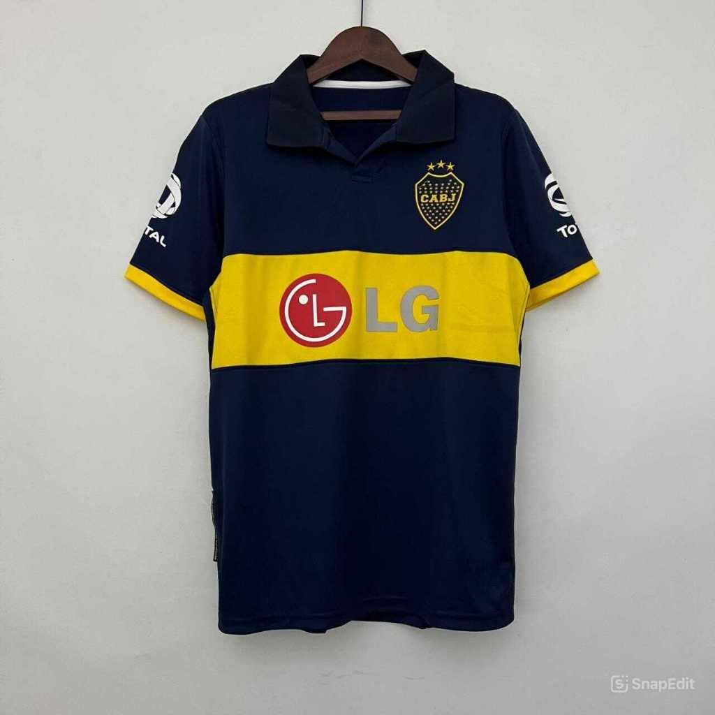 Áo Bóng Đá Retro Boca Juniors 2009 - Sân Nhà bản cao cấp vải Cotton Polyester