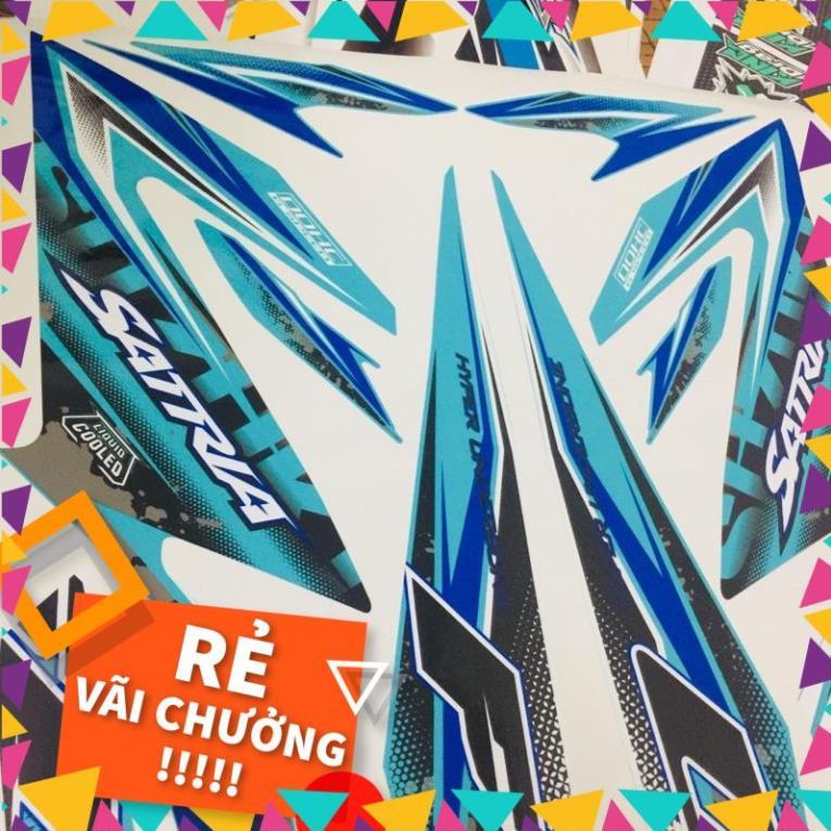 Tem rời Satria xe xanh ngọc - mẫu mới 2021