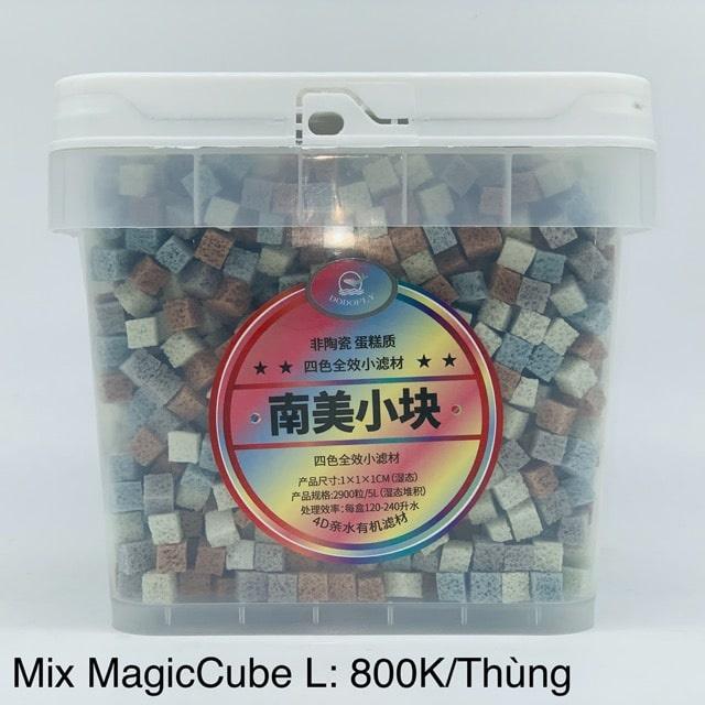 Vật liệu lọc bể cá DODOFLY MIX-MAGICCUBE 1L cho lọc tràn trên, lọc thùng, lọc vách, lọc dàn mưa, lọc bể cá công nghệ mới
