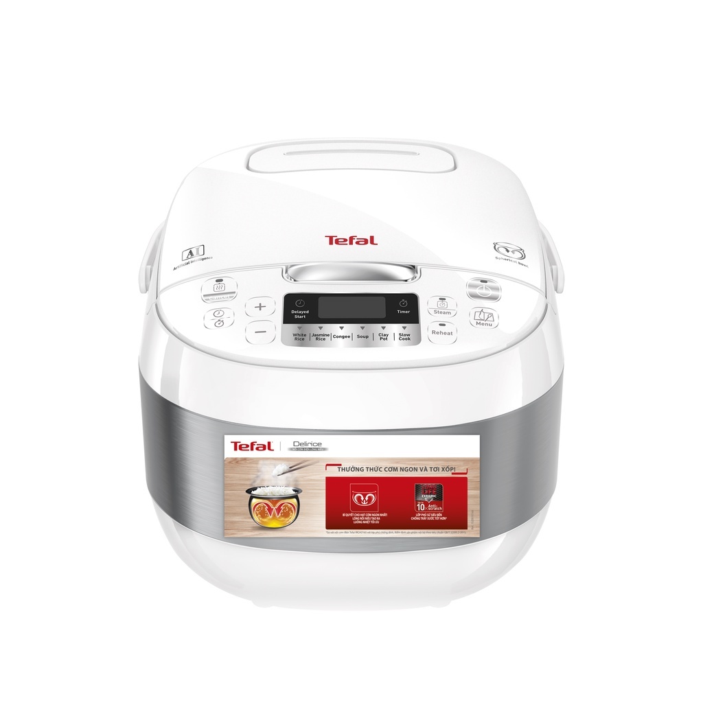 Nồi cơm điện tử Tefal RK752168 - 1,8L, 750W Hàng chính Hãng Nấu Cơm Dẻo Thơm