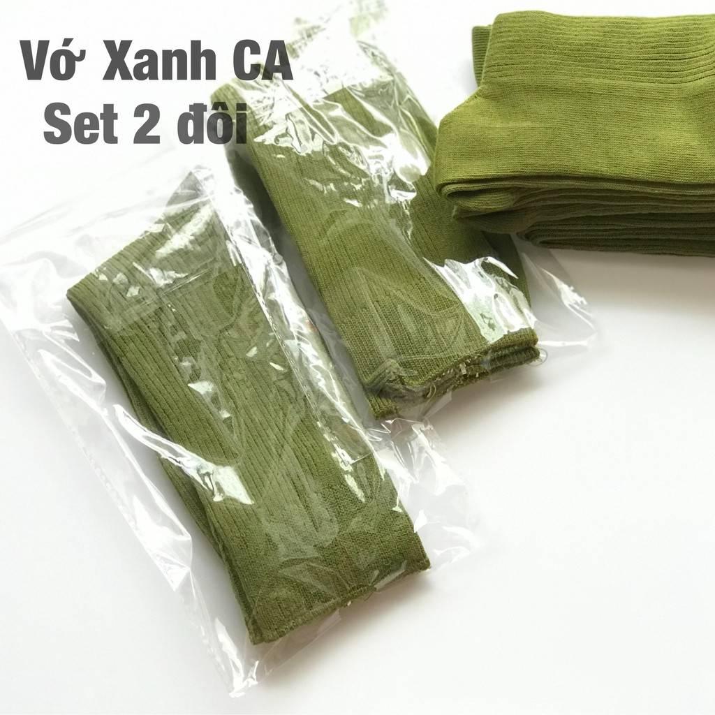 Vớ Tất Xanh cổ cao, dày dặn màu xanh nỏn chuối- xanh CA SQ BĐ