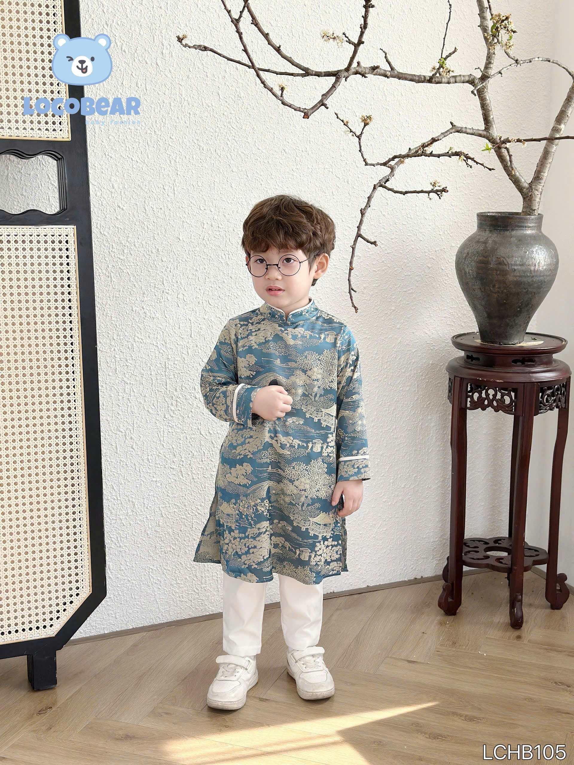 Áo dài tết cho bé trai mẫu Cát tường diện lễ tết năm mới từ 12-40kg hàng thiết kế cao cấp