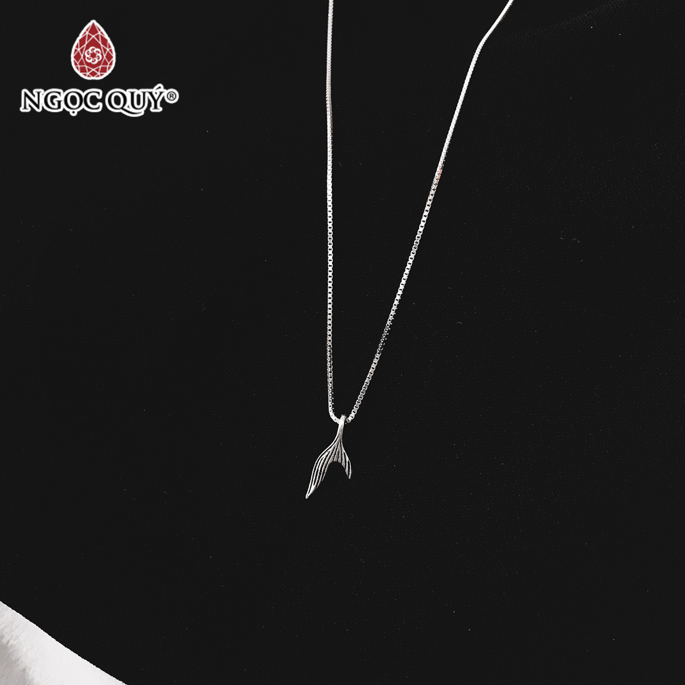 Dây chuyền bạc mặt đuôi cá - Ngọc Quý Gemstones