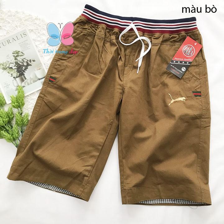 Quần kaki lửng cho nam 48-60kg lưng bo thun - QN57