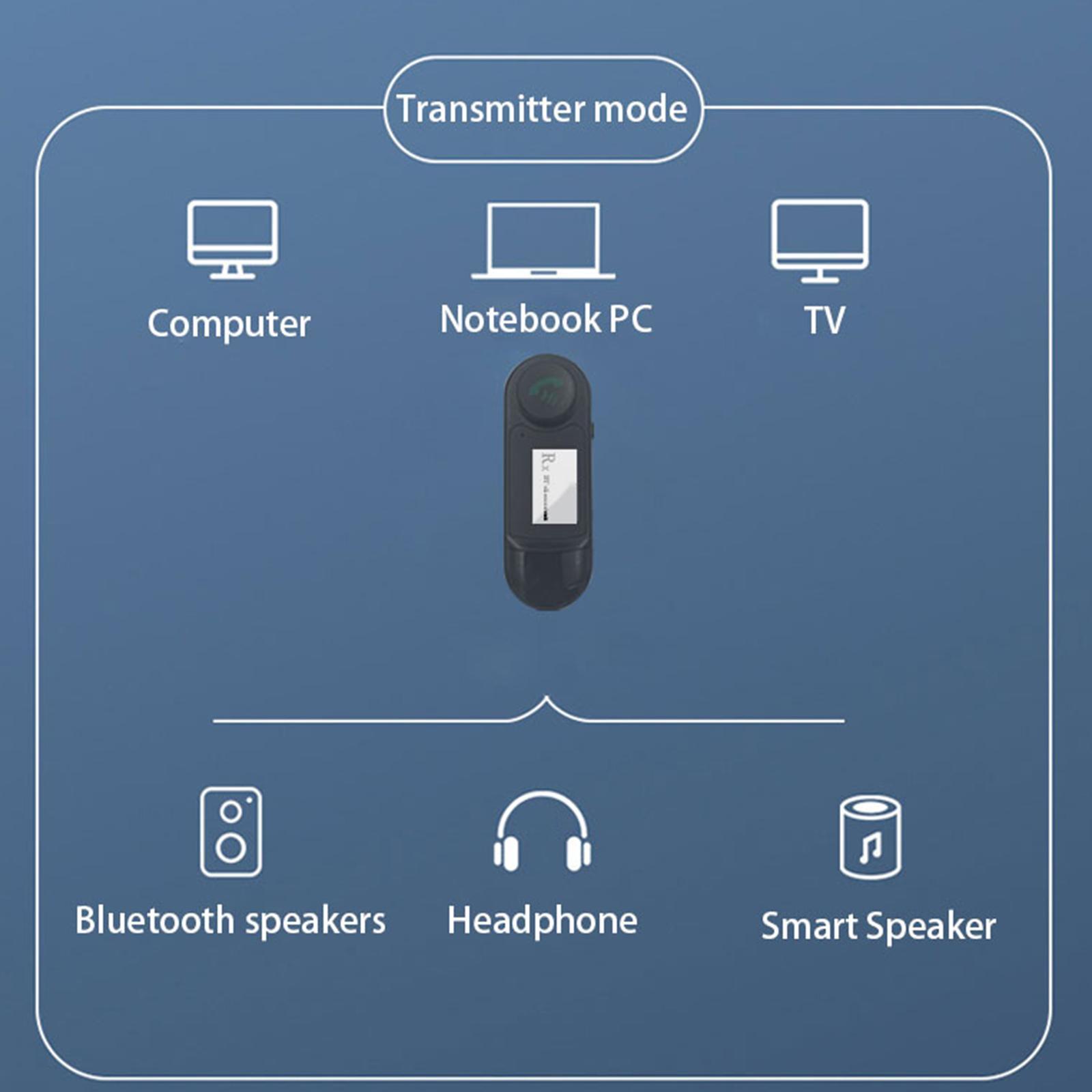 Bluetooth Receiver 2 in 1 LCD Display for Speaker Stereo Audio