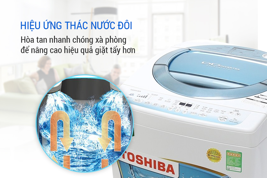 Máy Giặt Cửa Trên Inverter Toshiba AW-DC1000CV (9.0 Kg) - Hàng Chính Hãng