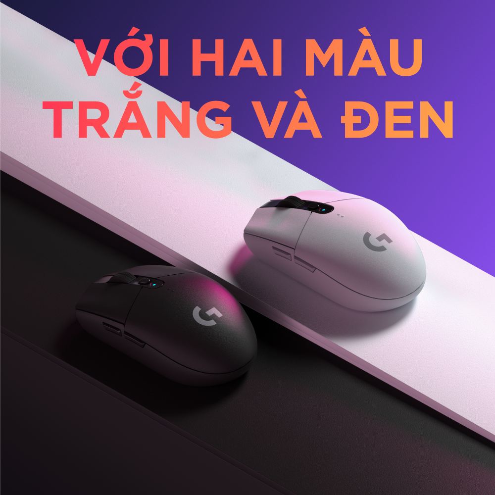 Chuột game không dây Lightspeed Logitech G304 - Cảm biến Hero, 12k DPI, nhẹ, 6 nút lập trình, on-board memory, pin 250h - Hàng chính hãng