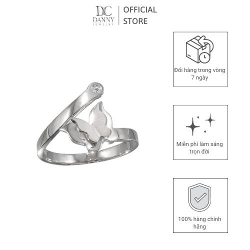 Nhẫn Nữ Bạc 925 Danny Jewelry Xi Rhodium Hình Bướm "BUTTERFLY" KI2GZ002