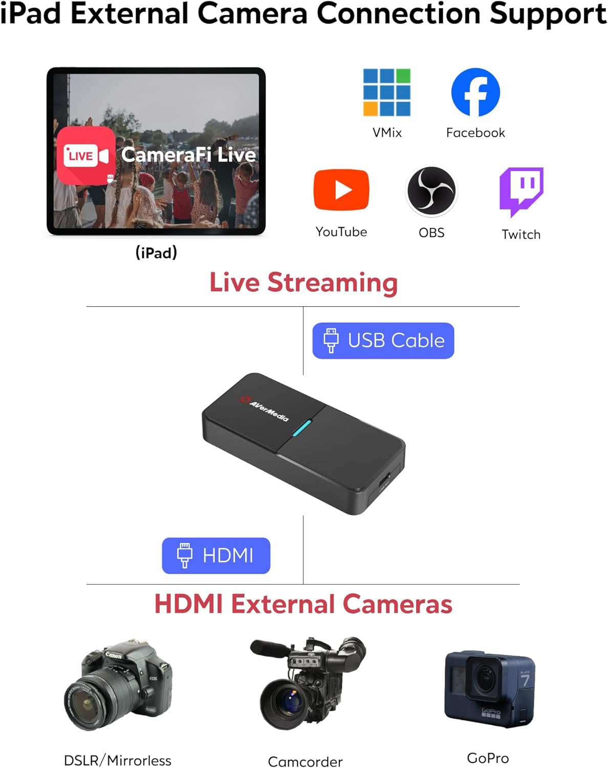 ROGTZ Thiết Bị Ghi Hình Live Streamer Cap 4K AverMedia BU113 - Hàng Nhập Khẩu