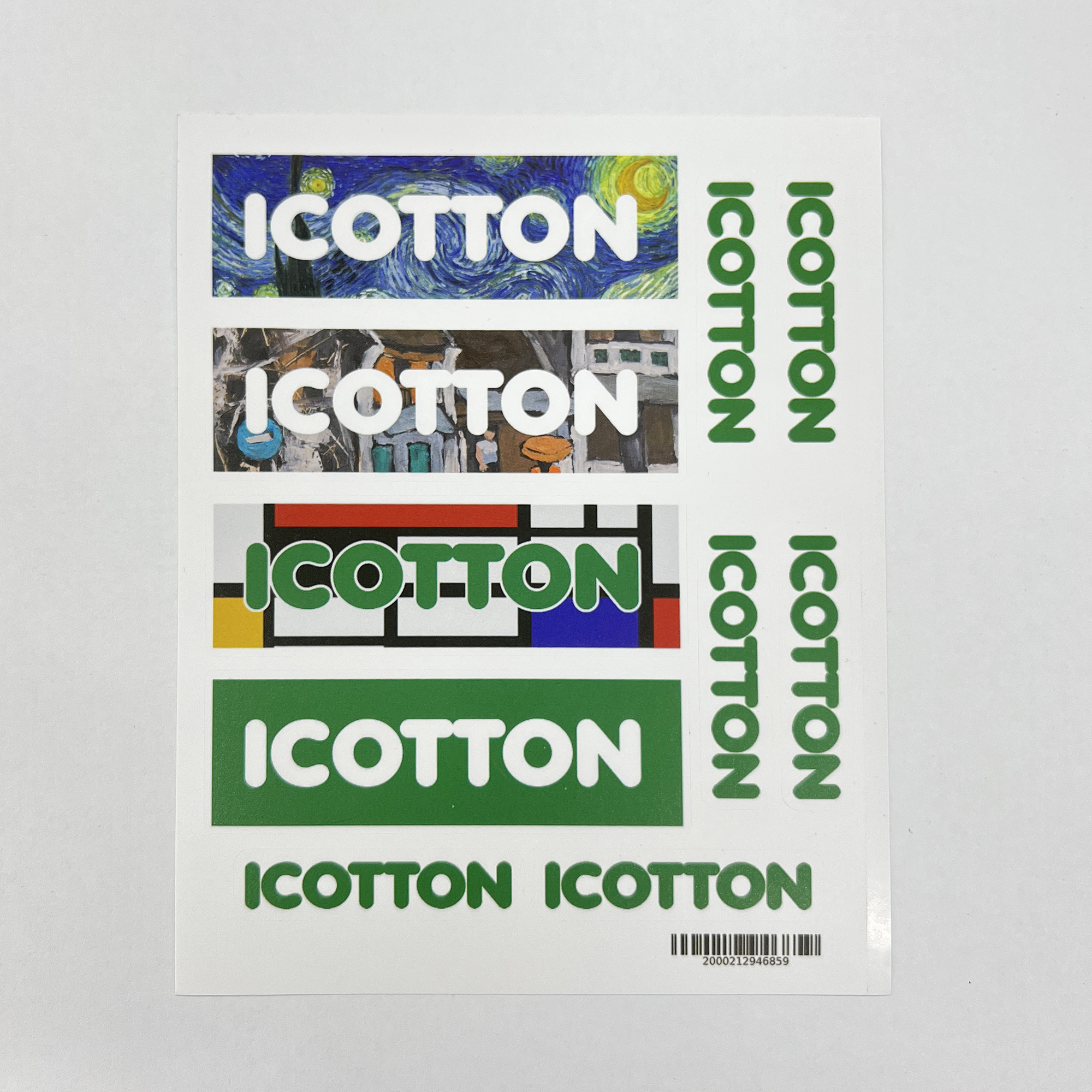 Hình dán Sticker Icotton ART decal bóng mờ