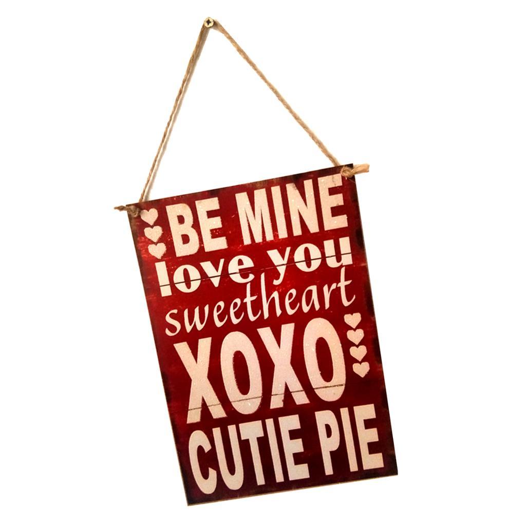 Be Mine Love You Sweetheart XOXO  Indoor Decoration Hanging Sign