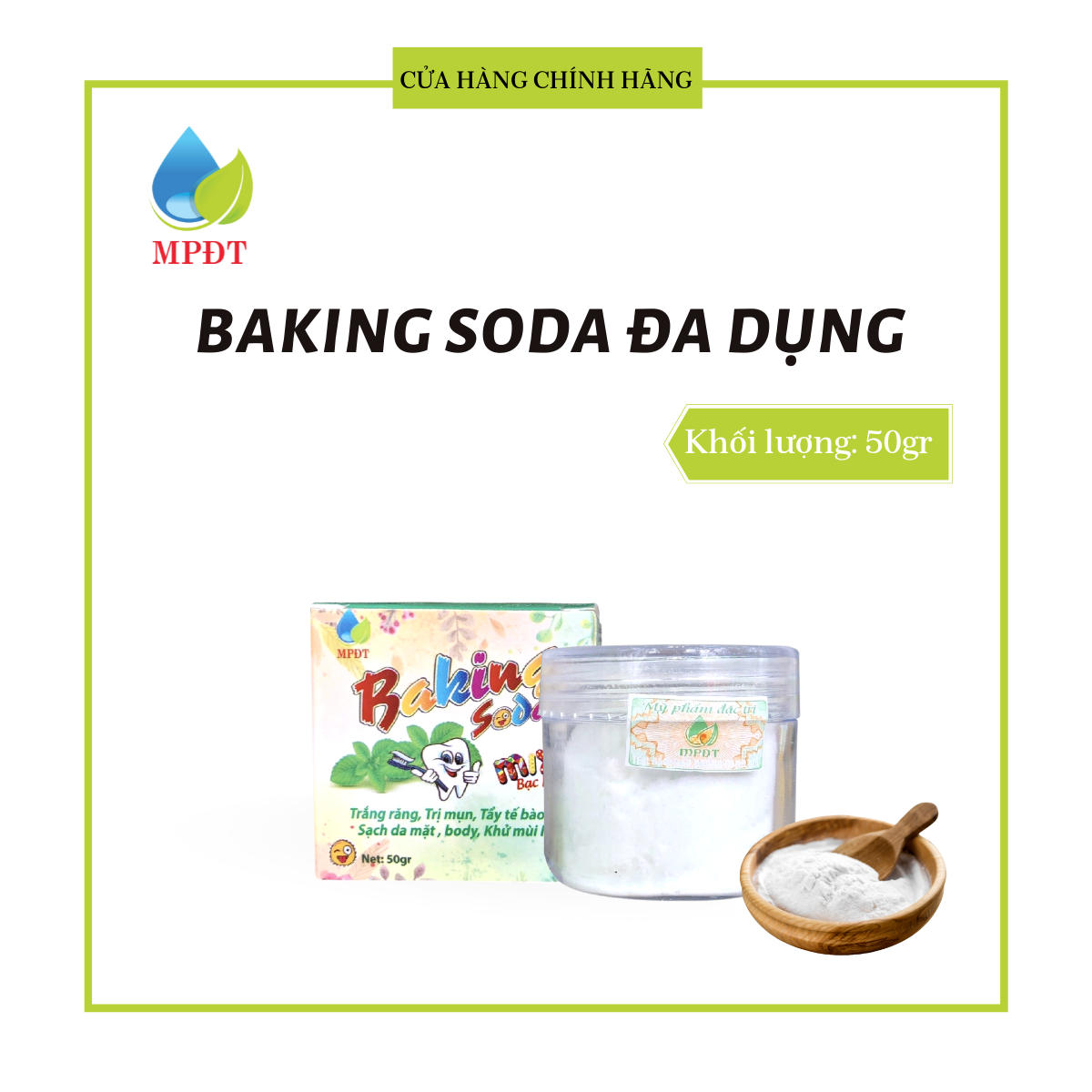 Soda mix bạc hà MPDT làm trắng răng, tẩy rửa đa năng