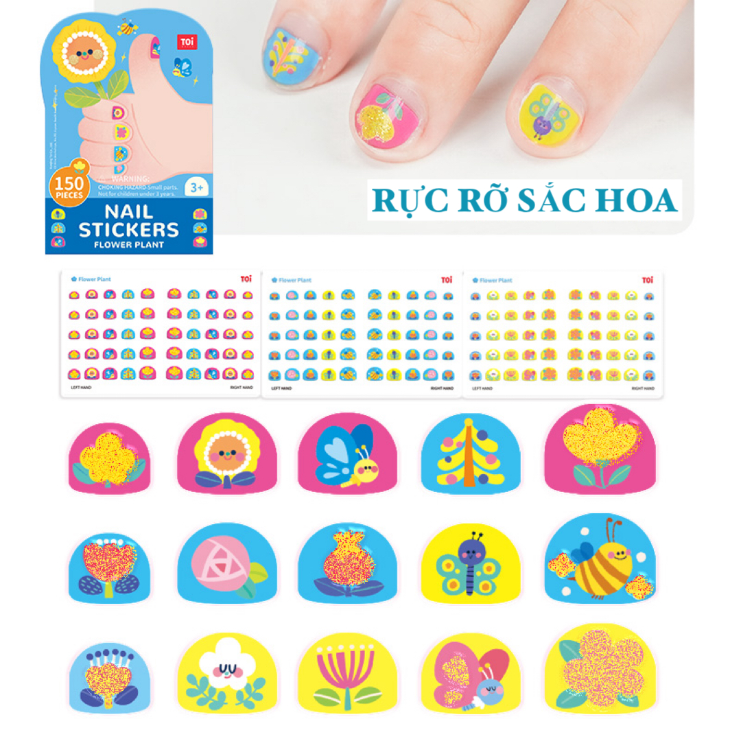 Đồ chơi Dán Móng Tay và Hình Xăm Nail Stickers and Tatoos Chính hãng TOI - Dành cho bé từ 3 tuổi+