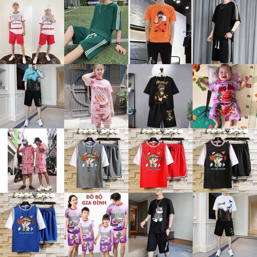 Đồ bộ thể thao HAZARD cho mẹ và bé  - bộ quần áo trẻ em thoáng mát 2 màu siêu xinh G5