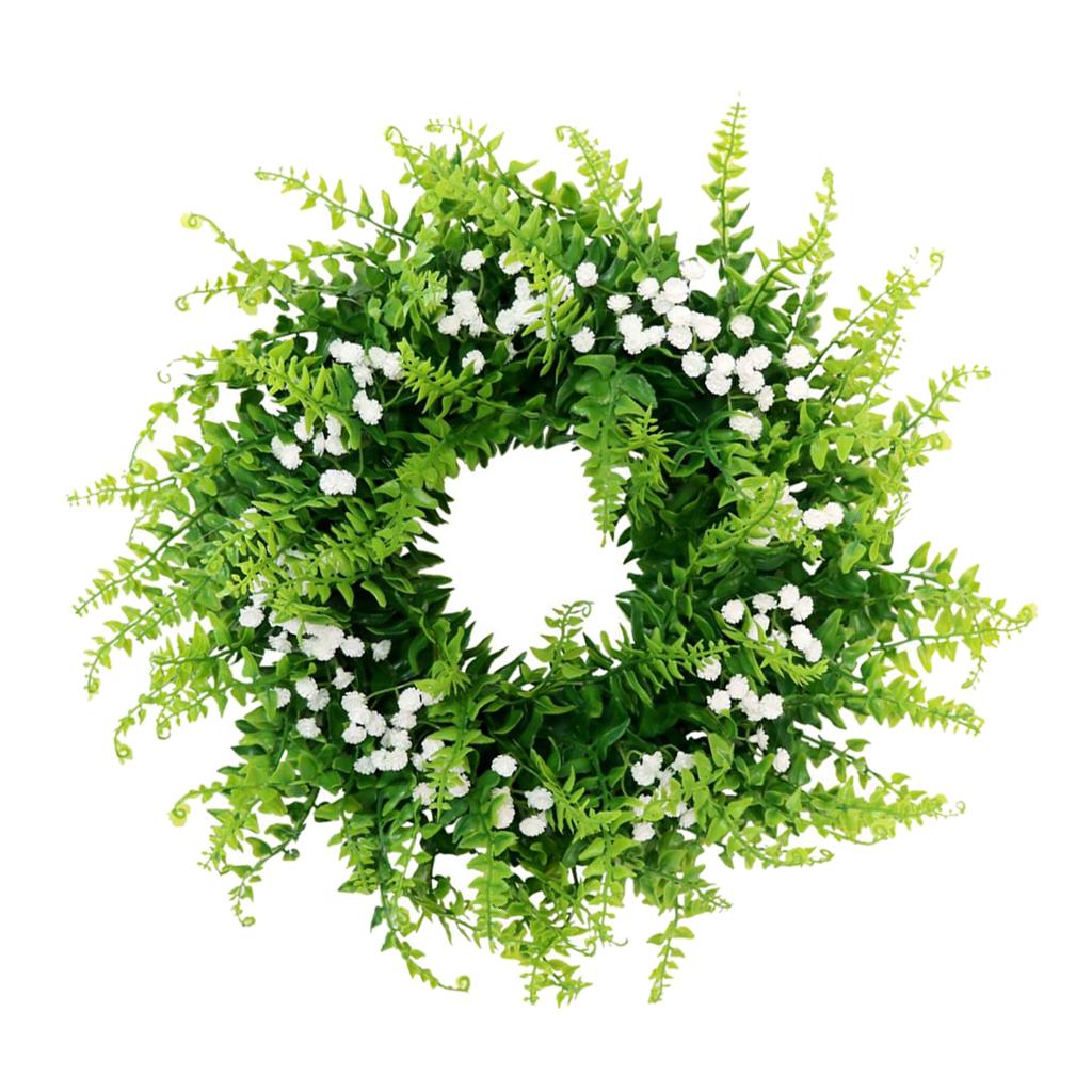 Artificial Gypsophila Wreath Garland Hanging Wall Door Mantel Wedding Decor