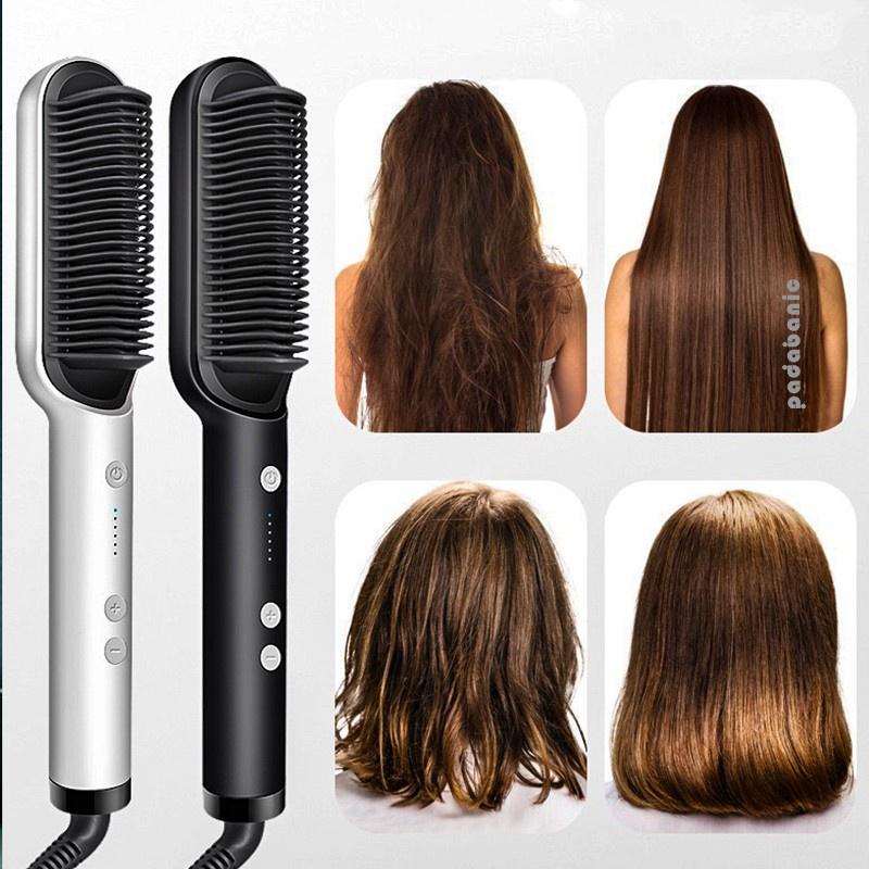 LƯỢC ĐIỆN Chải Tóc Tạo Kiểu Chải Thẳng Uốn Duổi Ép Tóc Chuyên Nghiệp Tiện Lợi