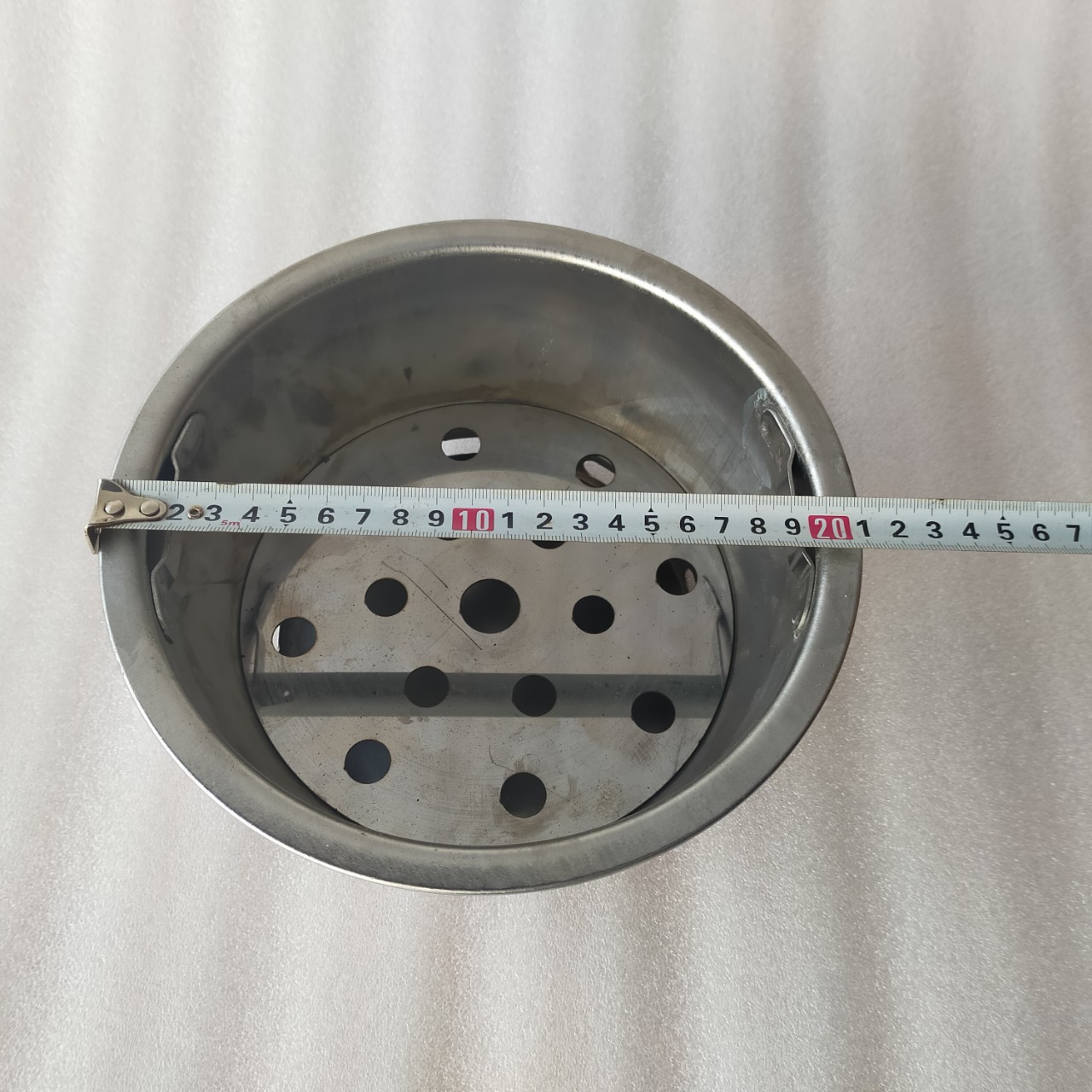 Gọ chứa than bếp nướng than hoa âm bàn BBQ kích thước 21cm