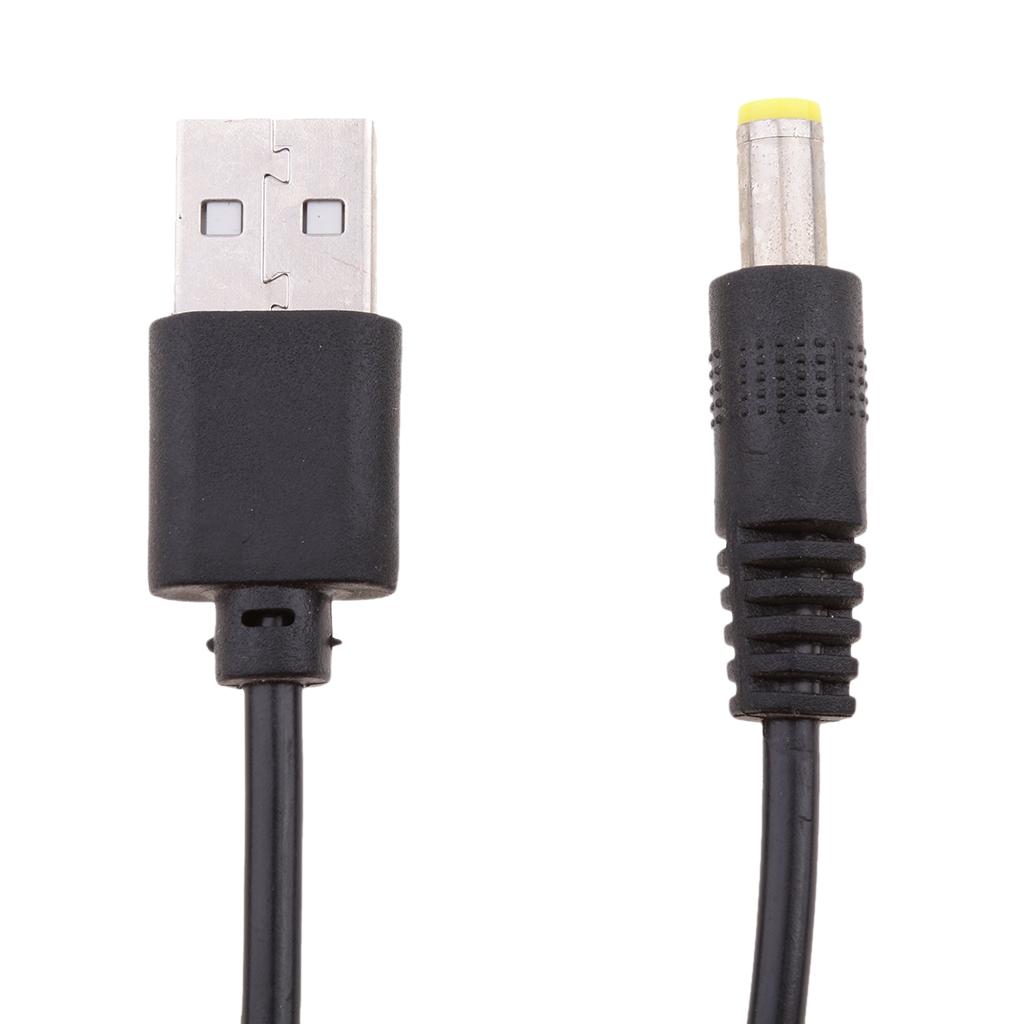 USB DC Power Charging Cable USB-A to 2.1mmx5.5mm DC Tip Plug Charging Cord