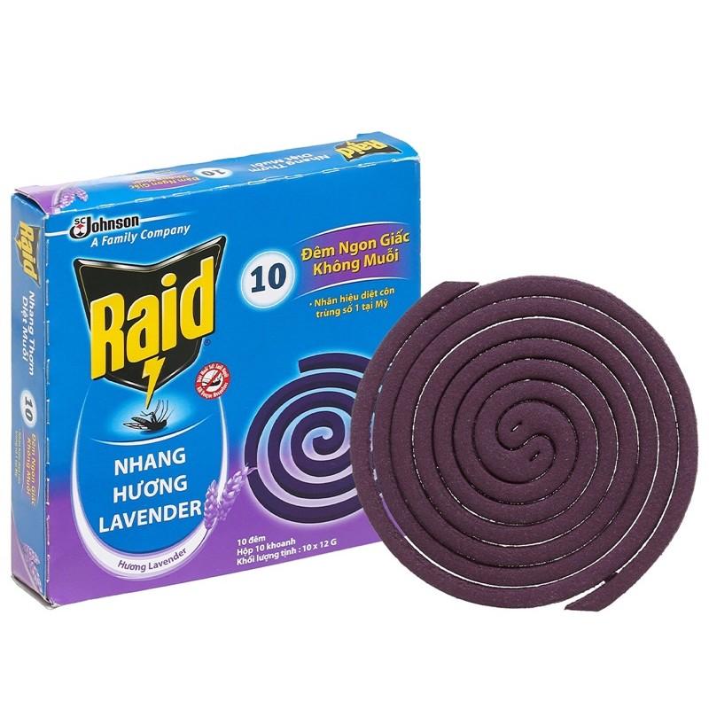 Nhang muỗi Raid hương Lavender (10 khoanh) - Hàng DKSH Việt Nam