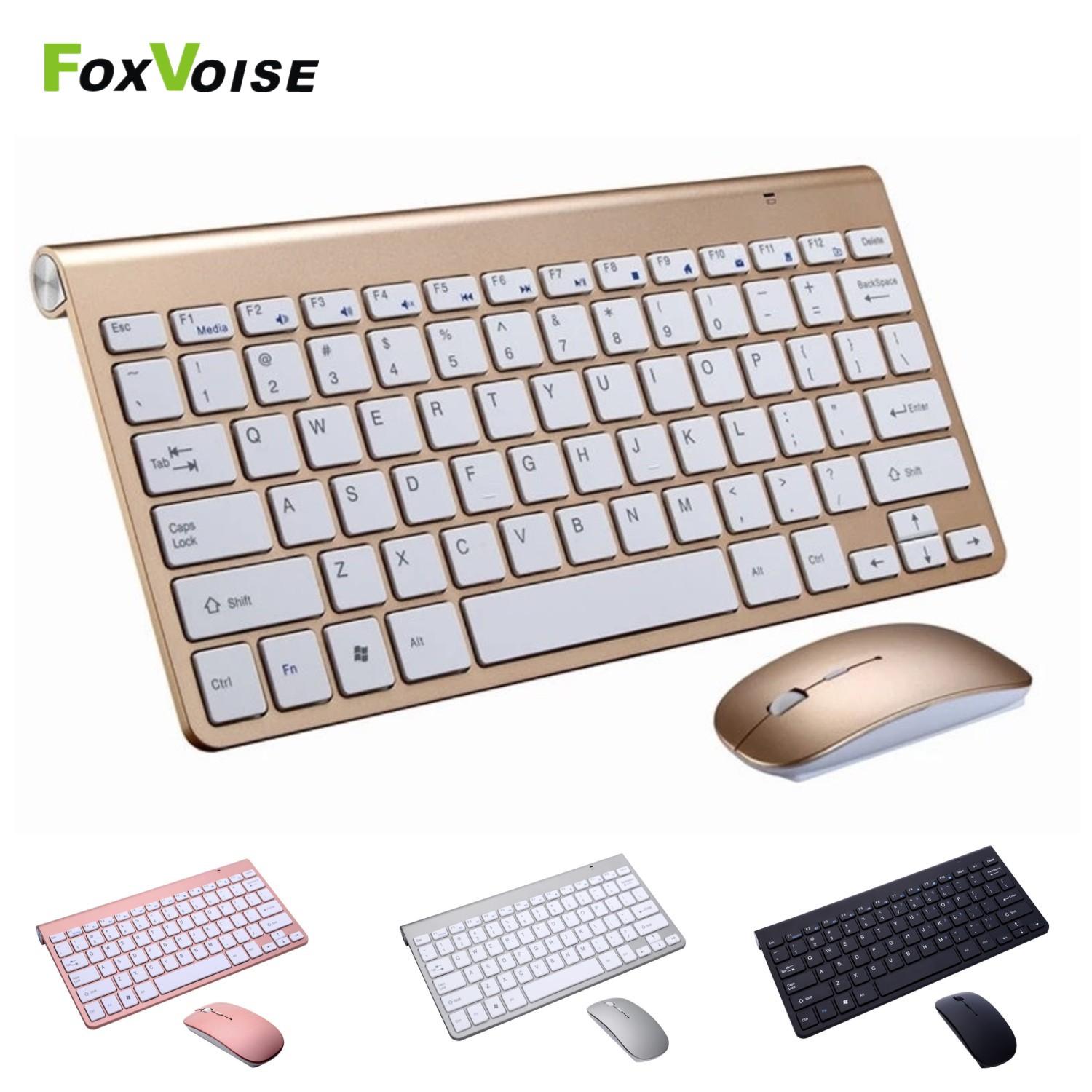 Combo Bàn Phím Và Chuột Không Dây Mini Slim Di Động Đa Phương Tiện Bàn Phím Chuột Cho Laptop Mac Máy Tính Máy Tính Truyền Hình PS4