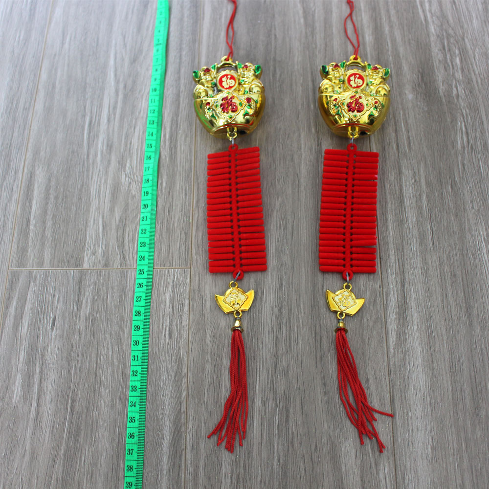 Combo 02 Dây pháo nhung và thỏi vàng trang trí tết