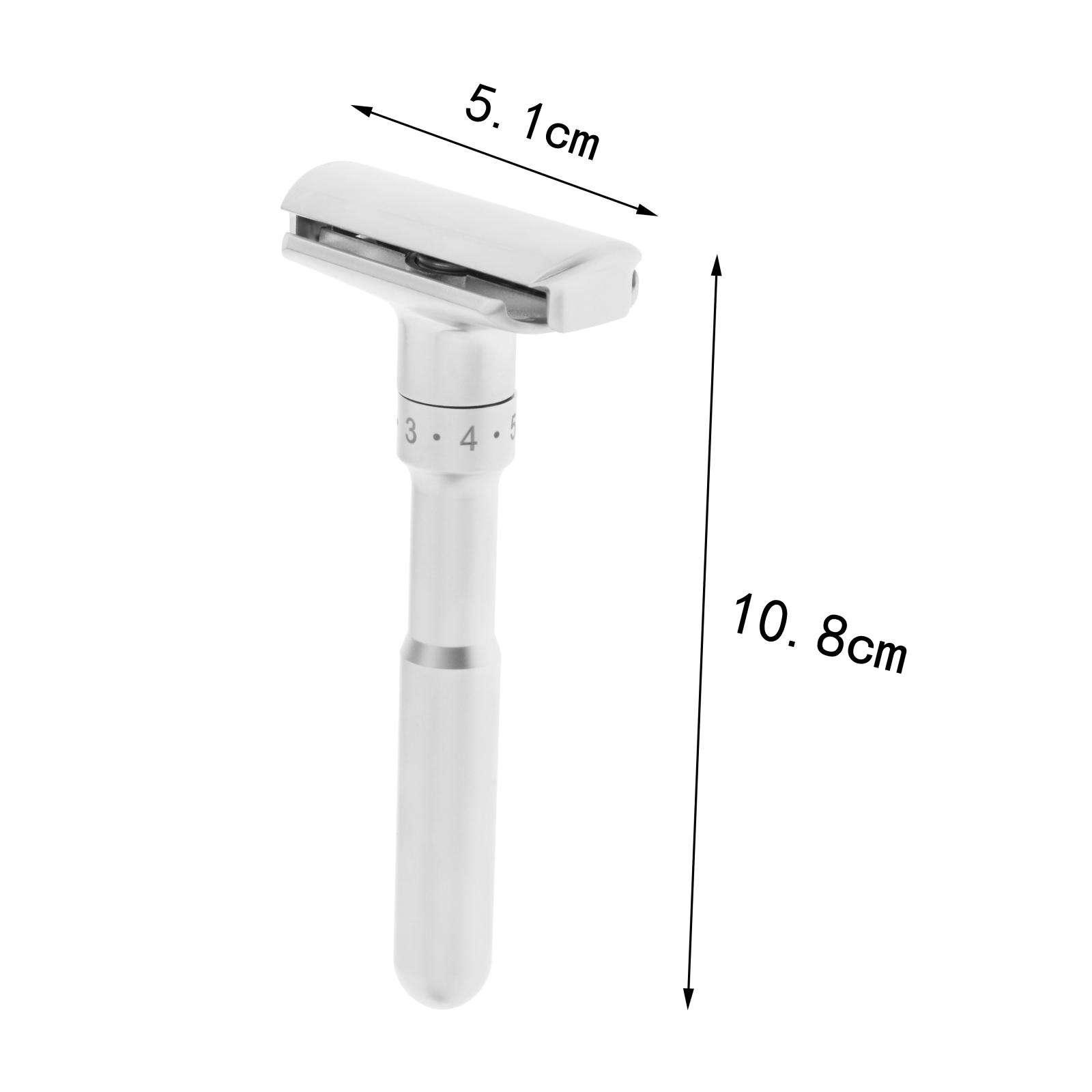 Adjustable Safety Razor Classic with 5 Blades Double Edge for Mens Shaving