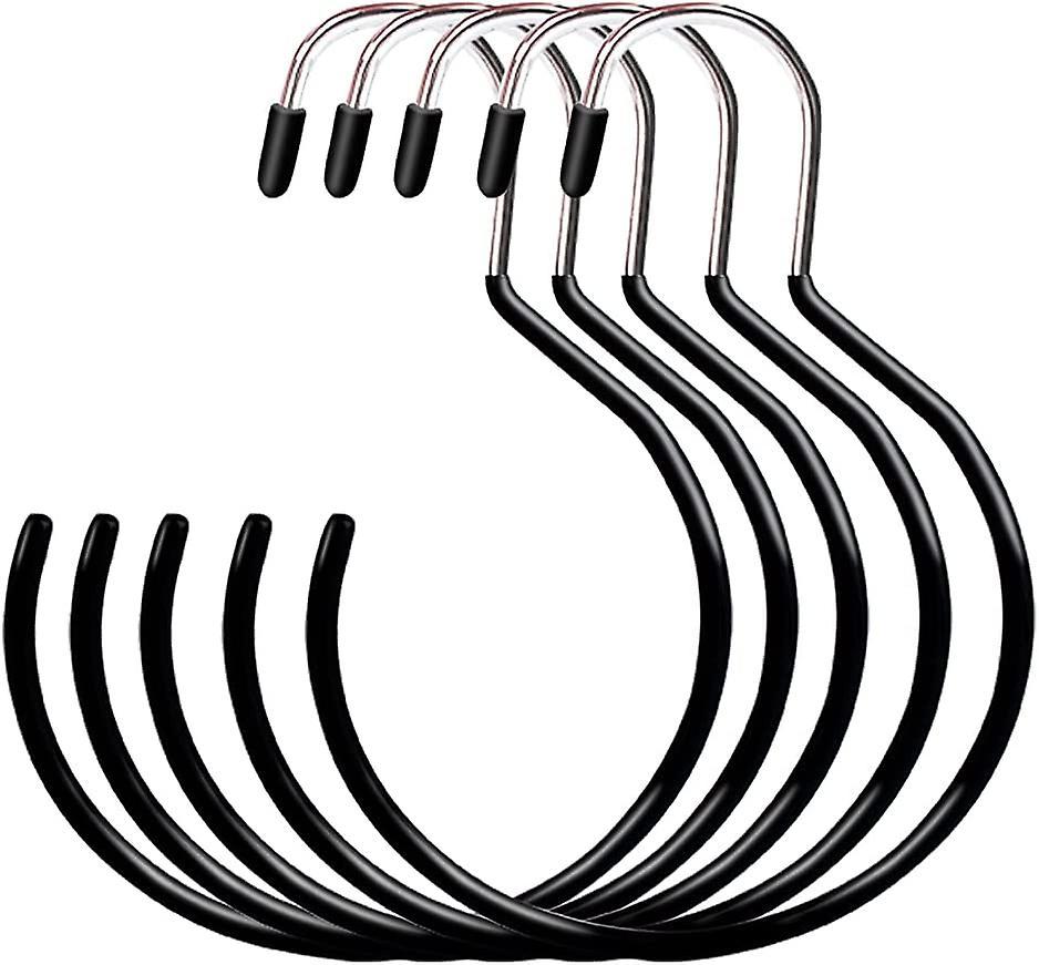 Móc áo 5pcs khăn quàng cổ có giá đỡ khăn quàng cổ kích thước lớn màu đen