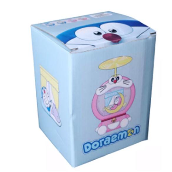 Đèn ngủ Doraemon màu xanh nhạt sài pin + ống heo đựng tiền dành cho các bé xinh xắn  làm quà tặng sinh nhật