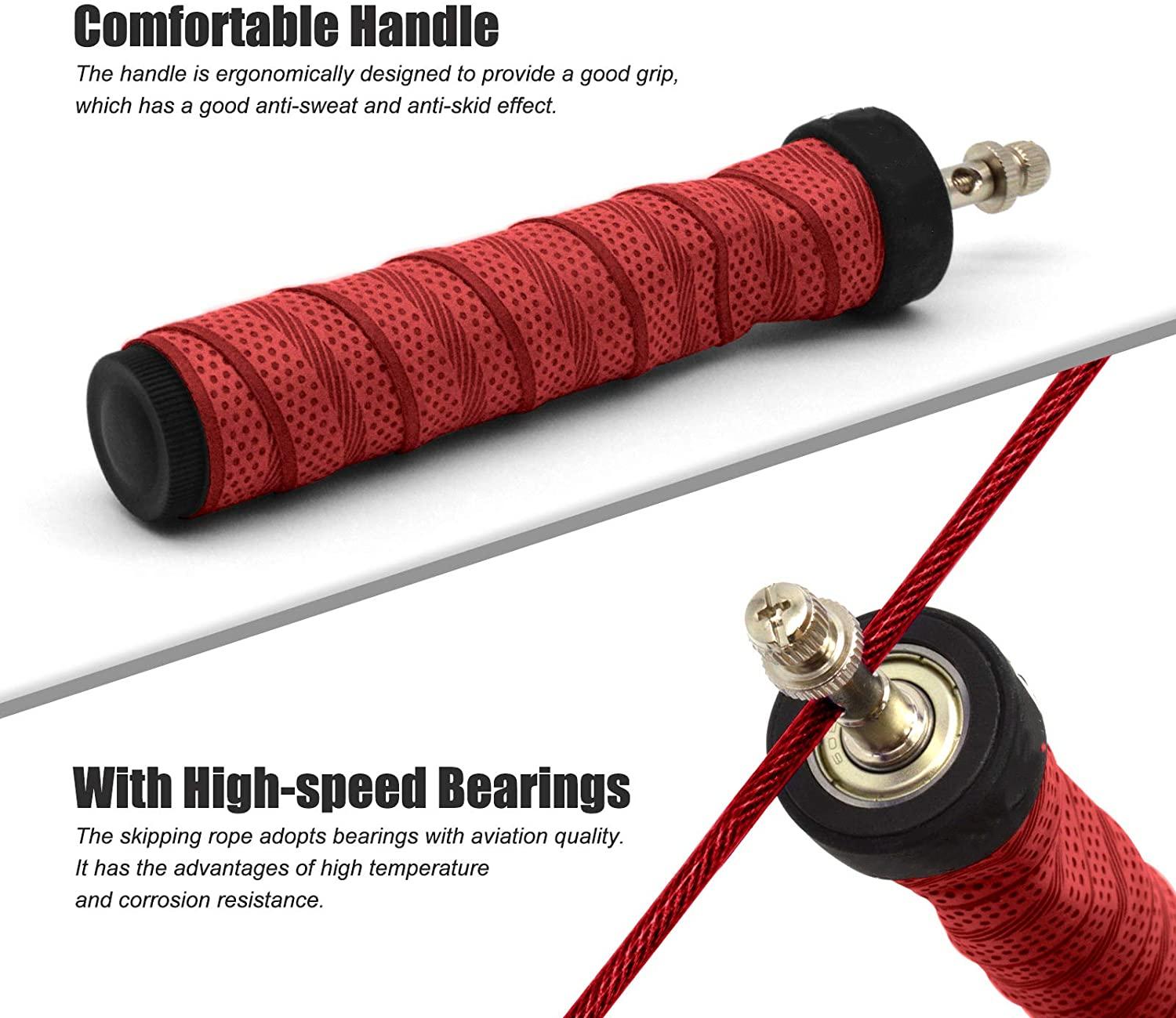 Muliti Màu Crossfit Thể Dục Dây Nhảy Tốc Độ Điều Chỉnh Bỏ Qua Dây Trơn Bóng Bay/Không Trơn Trượt Tay Cầm/dự Phòng Dây