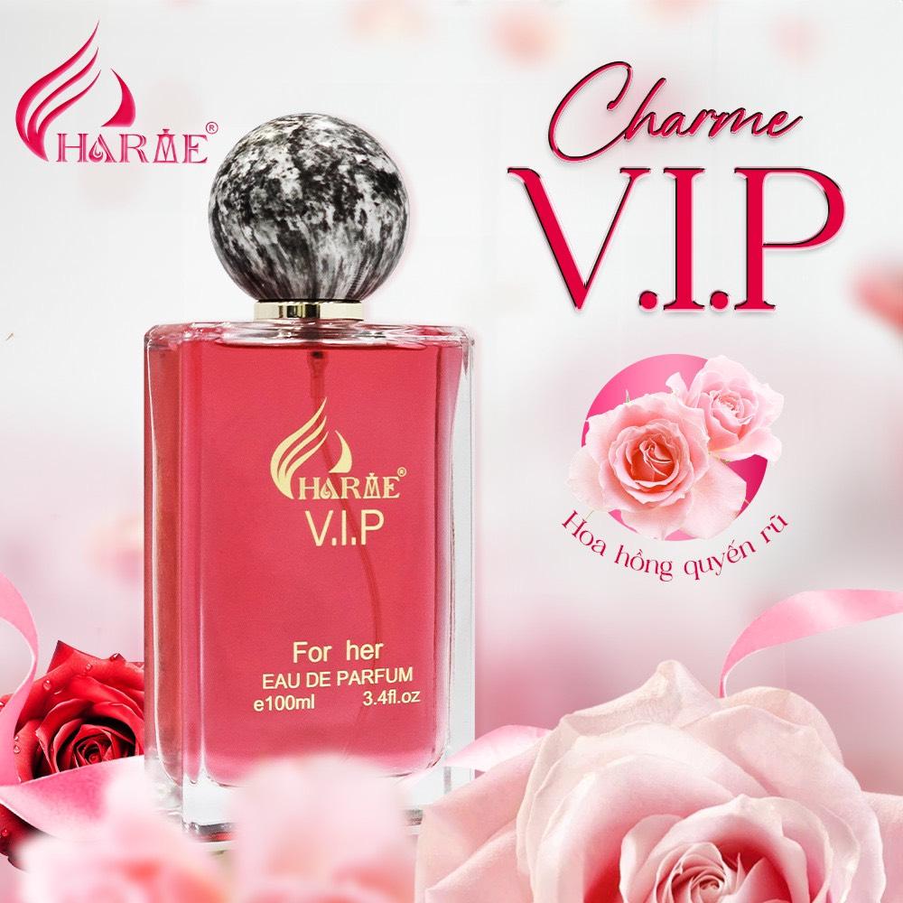 Nước hoa nữ CHARME V.I.P 100ml Lưu Hương Lâu Phong Cách Quyến Rũ, Sang Trọng, Gợi Cảm, Nước Hoa Chính Hãng