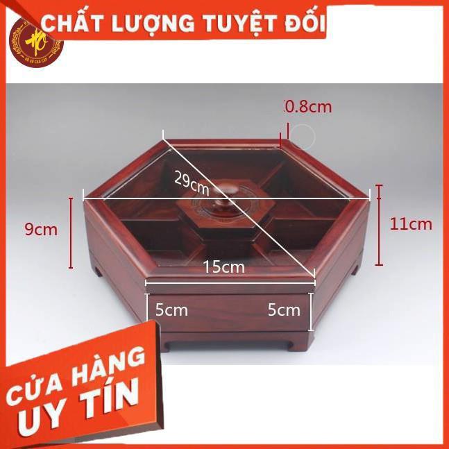 Hộp bánh kẹo Tết nắp kính hoa văn sang trọng - BẢO HÀNH 1 ĐỔI 1