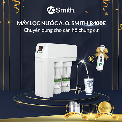 Máy Lọc Nước A. O. Smith R400E Không Bình Chứa - Hàng chính hãng