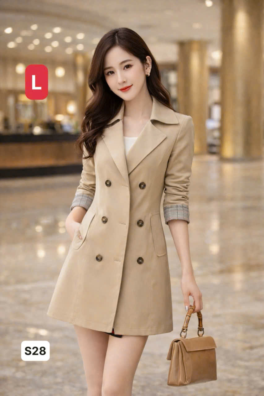 áo khoác dạ - cà phê - L 50-58KG
