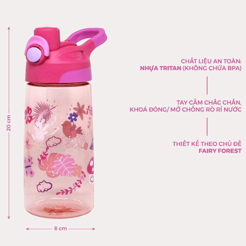 Bình Nước Tritan Fairy Forest 500 ml - Clever Hippo WB02/NUDE