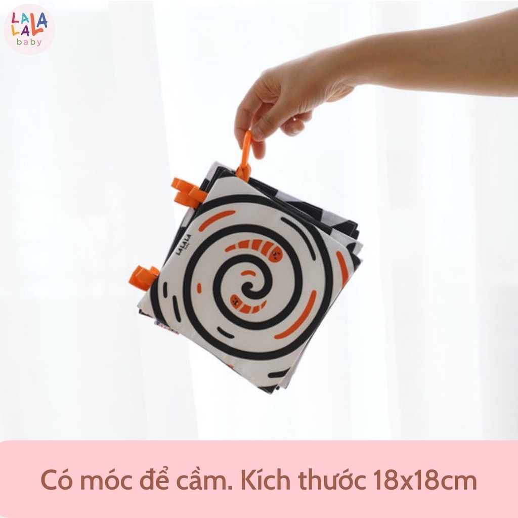 Bộ Đồ Chơi Thẻ Vải 5 Chất Liệu Kích Thích Thị Giác Cho Trẻ Sơ Sinh - Lalala Baby