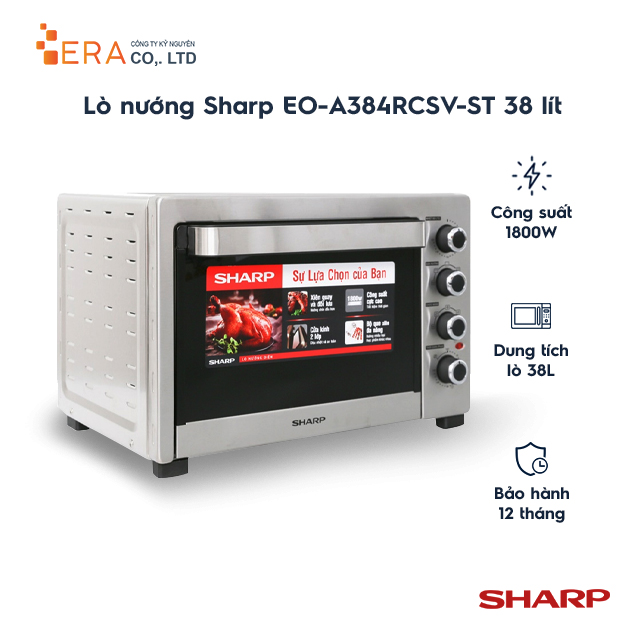 Lò Nướng Sharp EO-A384RCSV-ST (38L) - Hàng Chính Hãng