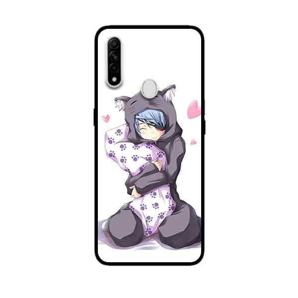 Ốp Lưng in cho Oppo A31 Mẫu Cô Gái Mèo - Hàng Chính Hãng