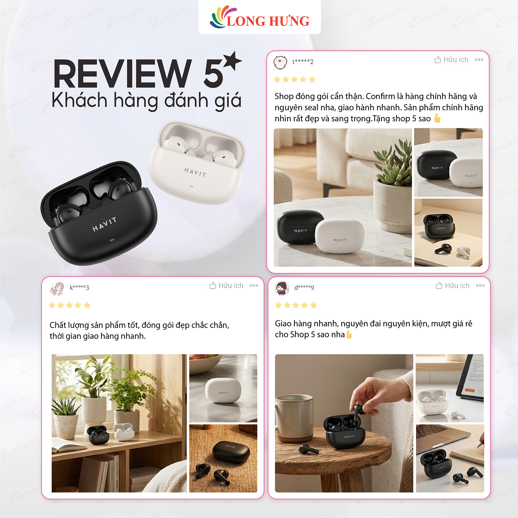 Tai nghe Bluetooth True Wireless Havit TW907 SE - Hàng chính hãng