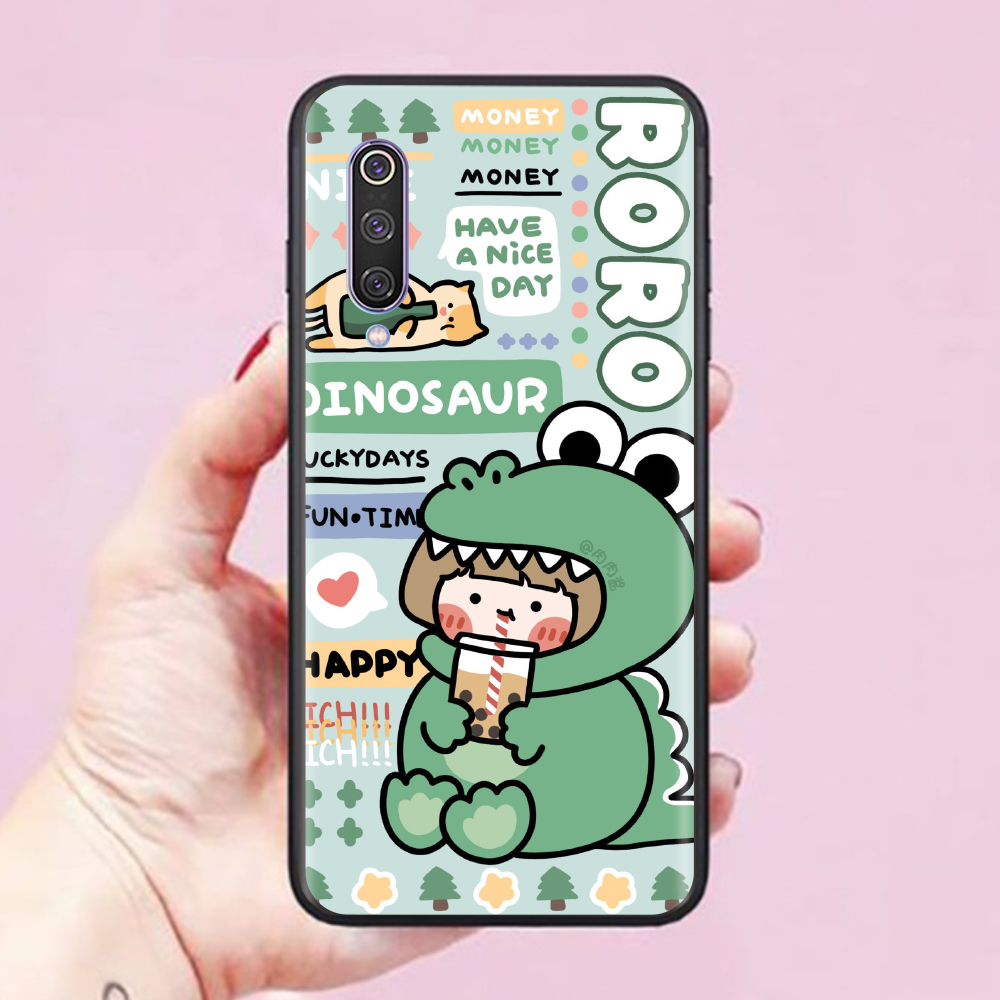 Ốp lưng dành cho điện thoại Xiaomi Mi 9 Hình Khủng Long Cute