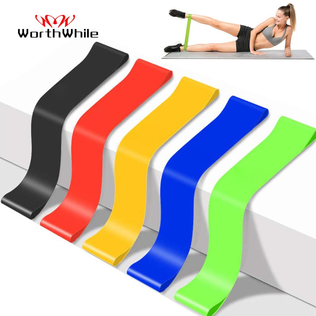 Đang đào tạo đáng giá các ban nhạc kháng tập yoga tập thể dục nâng cao kẹo cao su hỗ trợ ban nhạc cao su crossfit tập thể dục tại nhà Thiết bị tập luyện: 5 mảnh đặt