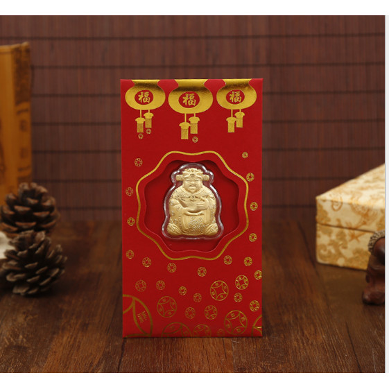 Bao lì xì Thần Tài mạ vàng may mắn rước Tài Lộc, quà tết ý nghĩa-GD409-LiXi-ThanTaiVang
