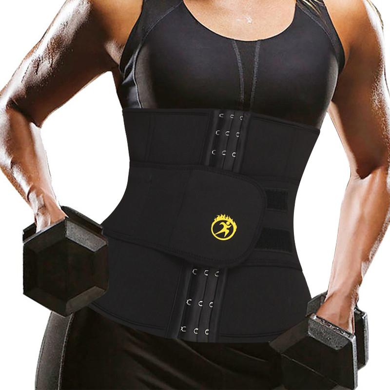 NINGMI Định Tập Toàn Thân Eo Huấn Luyện Cho Nữ Neoprene Shaper Giảm Cân Bể Đai Corset Có Túi Giảm Béo Dây Đeo